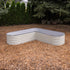 17" tall L shaped raised garden bed