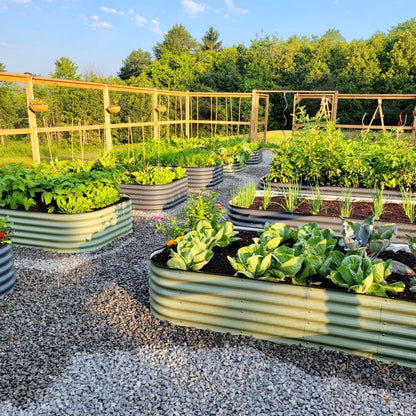 Modular raised garden bed 17" tall modular garden beds in a garden in Canada