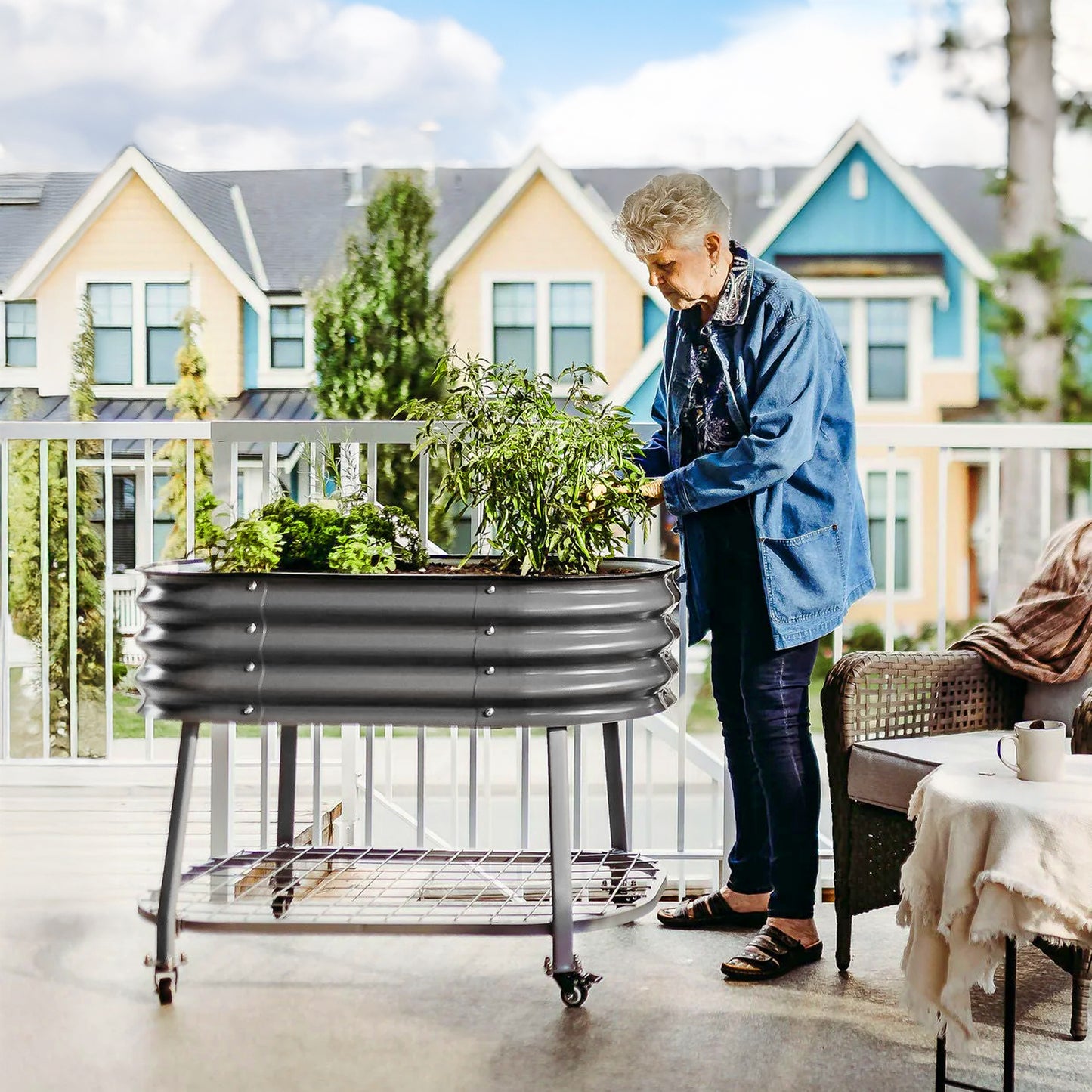 Elevated Rolling Patio Garden