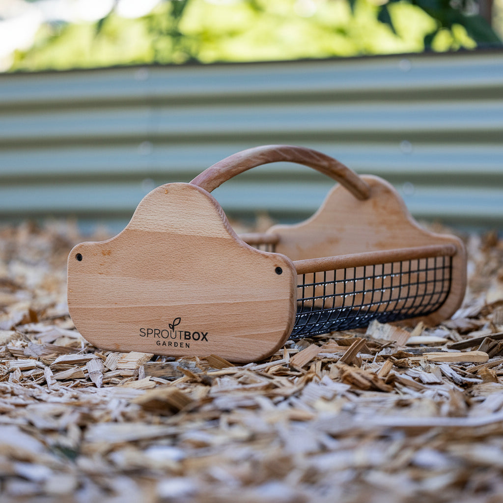 Gardening wooden harvest basket