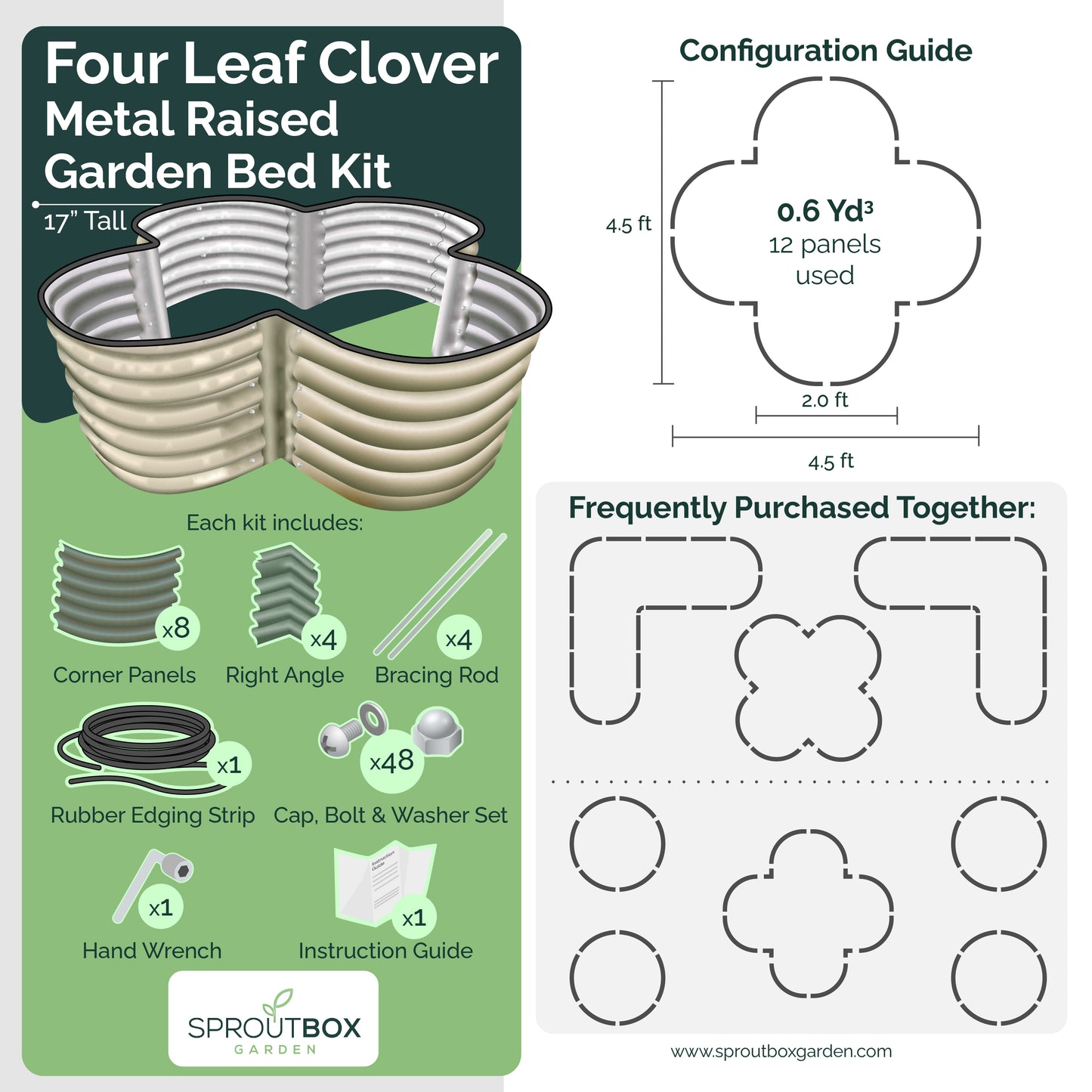 four leaf Clover garden bed 
