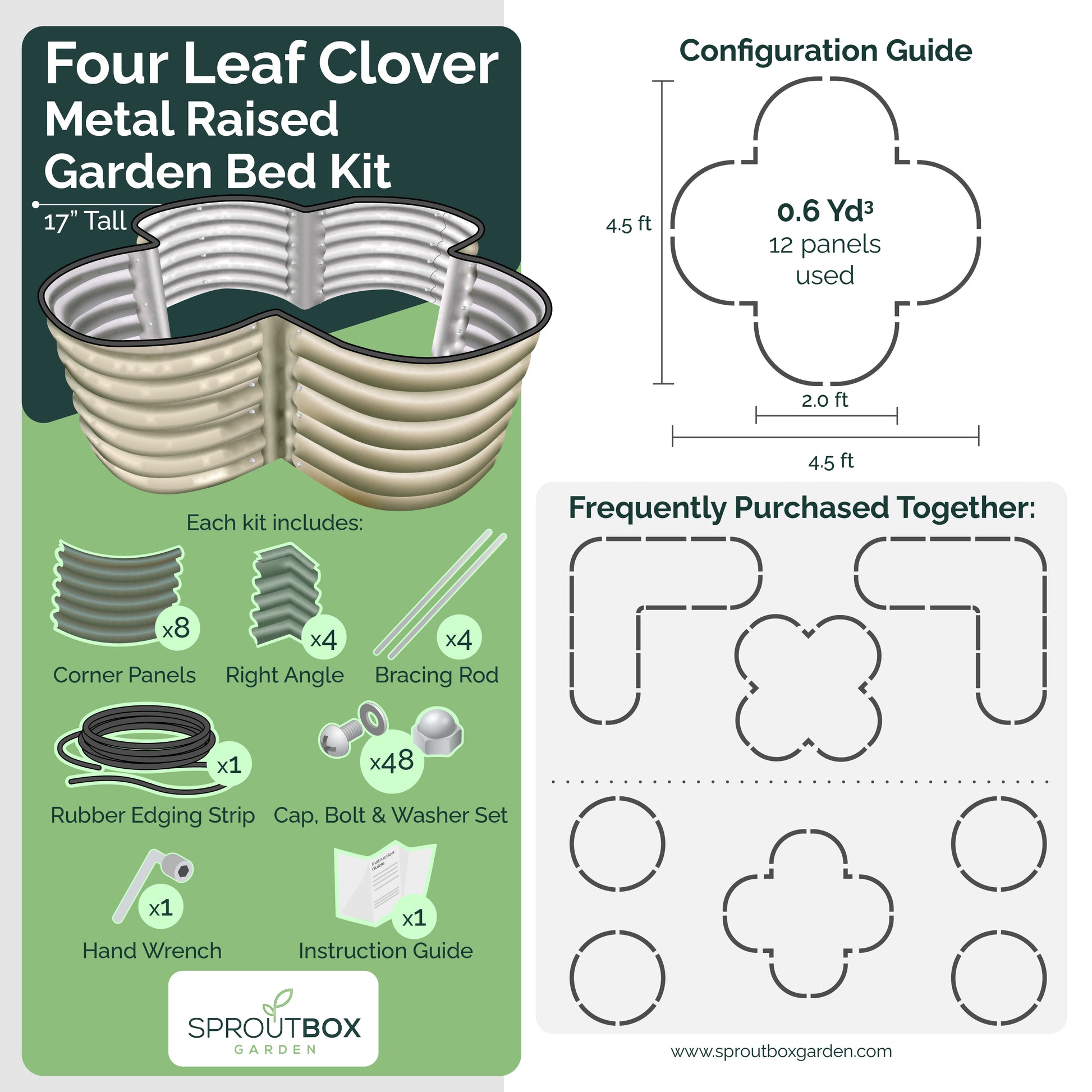 four leaf Clover garden bed 