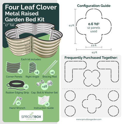 four leaf Clover garden bed 