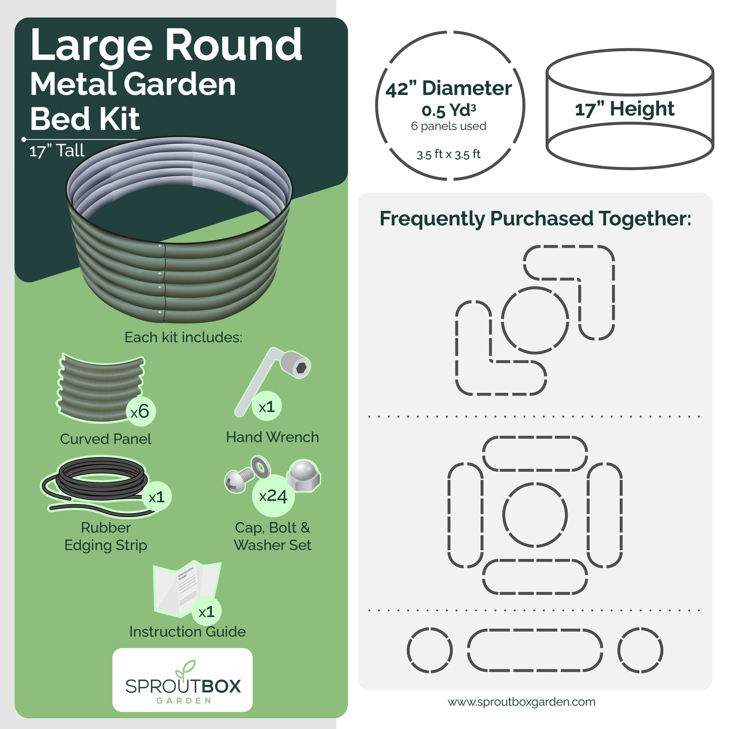 tall large round raised garden bed 