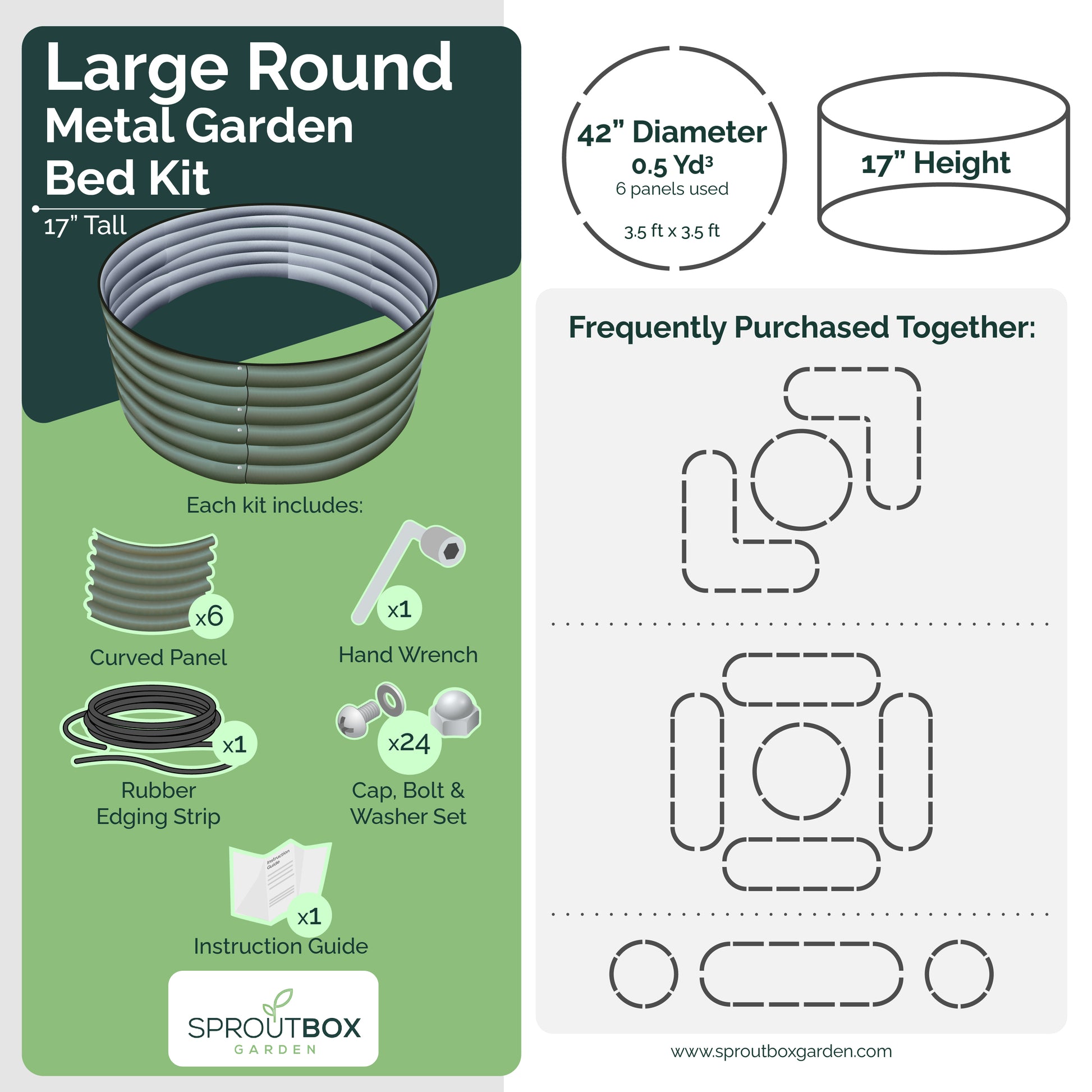 tall large round raised garden bed 