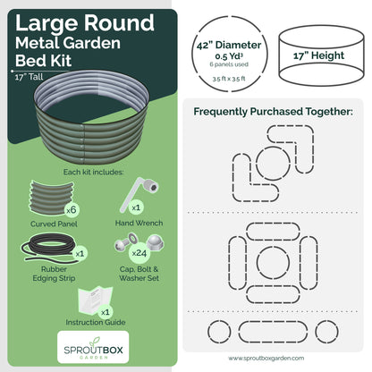 tall large round raised garden bed 