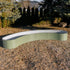 Curved raised garden bed