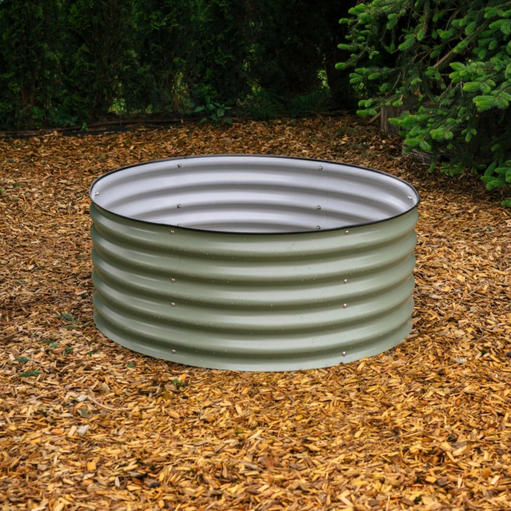 17” Tall Large Round Metal Raised Garden