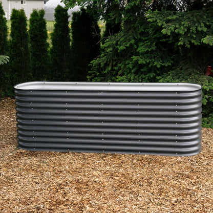 tall metal raised garden bed, 32" tall modular garden bed