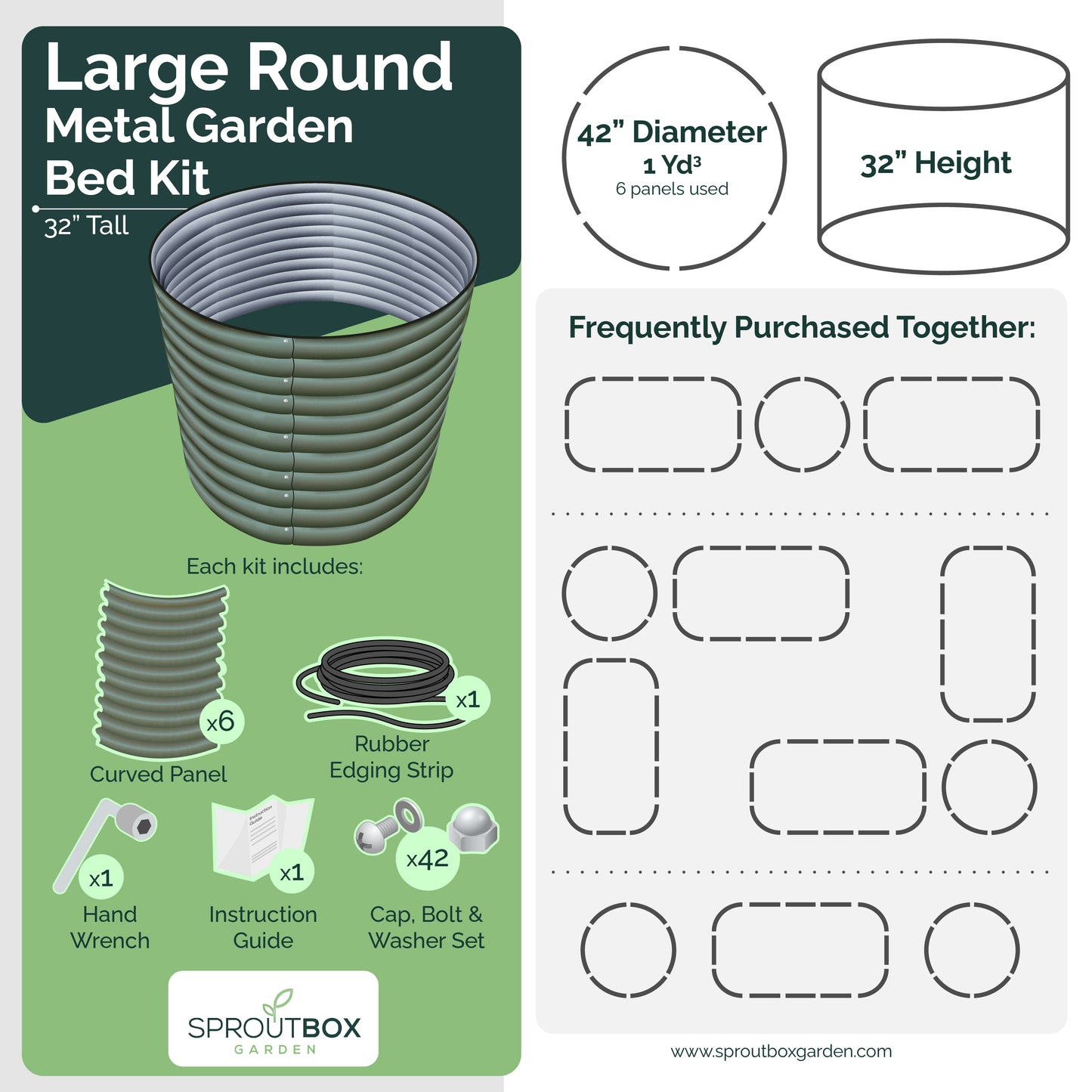 32" Tall Large Round