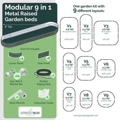 8" Tall Modular 9 in 1