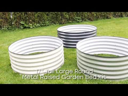 Tall round raised garden beds in Canada