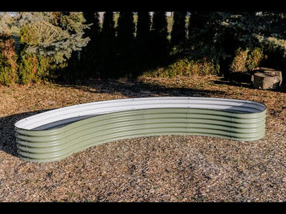 17" Crescent Curved Raised Garden Bed 